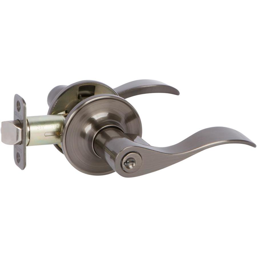 Delaney Hardware Antique Nickel Keyed Entry Door Lever at