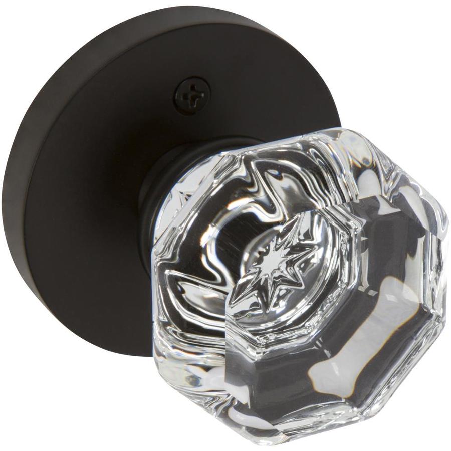 Delaney Hardware Crystal Black No Deadbolt Dummy Door Knob Single