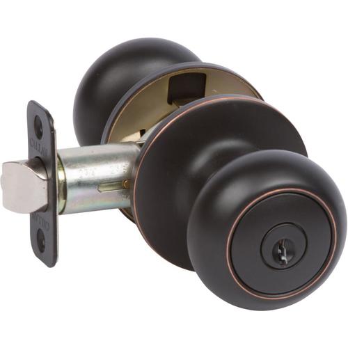 Delaney Hardware Saxon Edged Bronze Keyed Entry Door Knob Single Pack ...