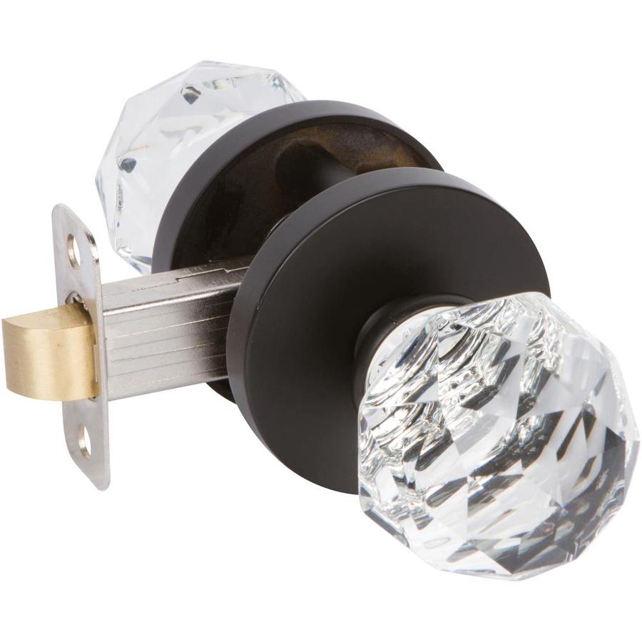 Delaney Hardware Crystal Black Passage Door Knob in the Door Knobs department at
