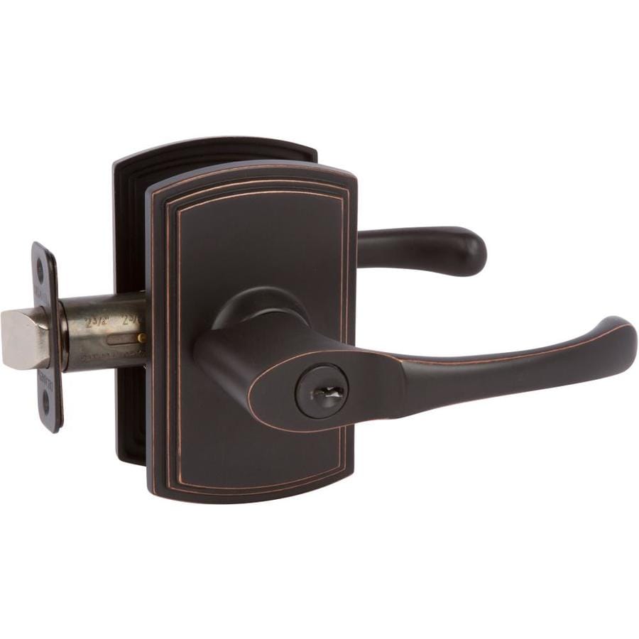 Delaney Hardware Bennett Edged Bronze Reversible Keyed Entry