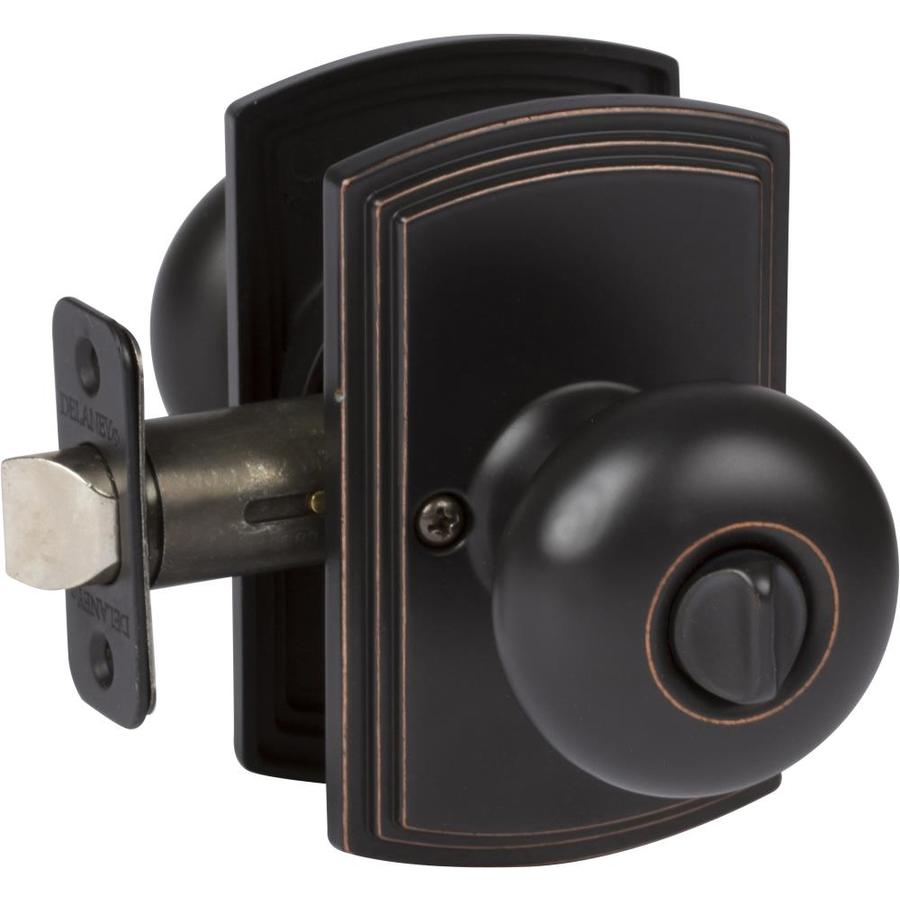 Delaney Hardware Saxon Edged Bronze Privacy Door Knob in the Door Knobs department at