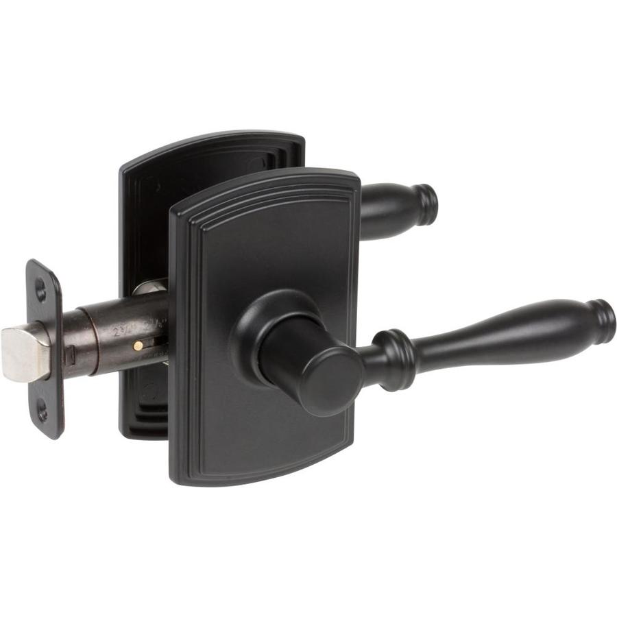 Delaney Hardware Sorado Black Reversible Passage Door Handle at