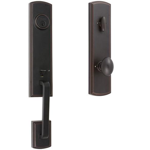 Delaney Hardware Briona Black Single-Cylinder Deadbolt Entry Door ...