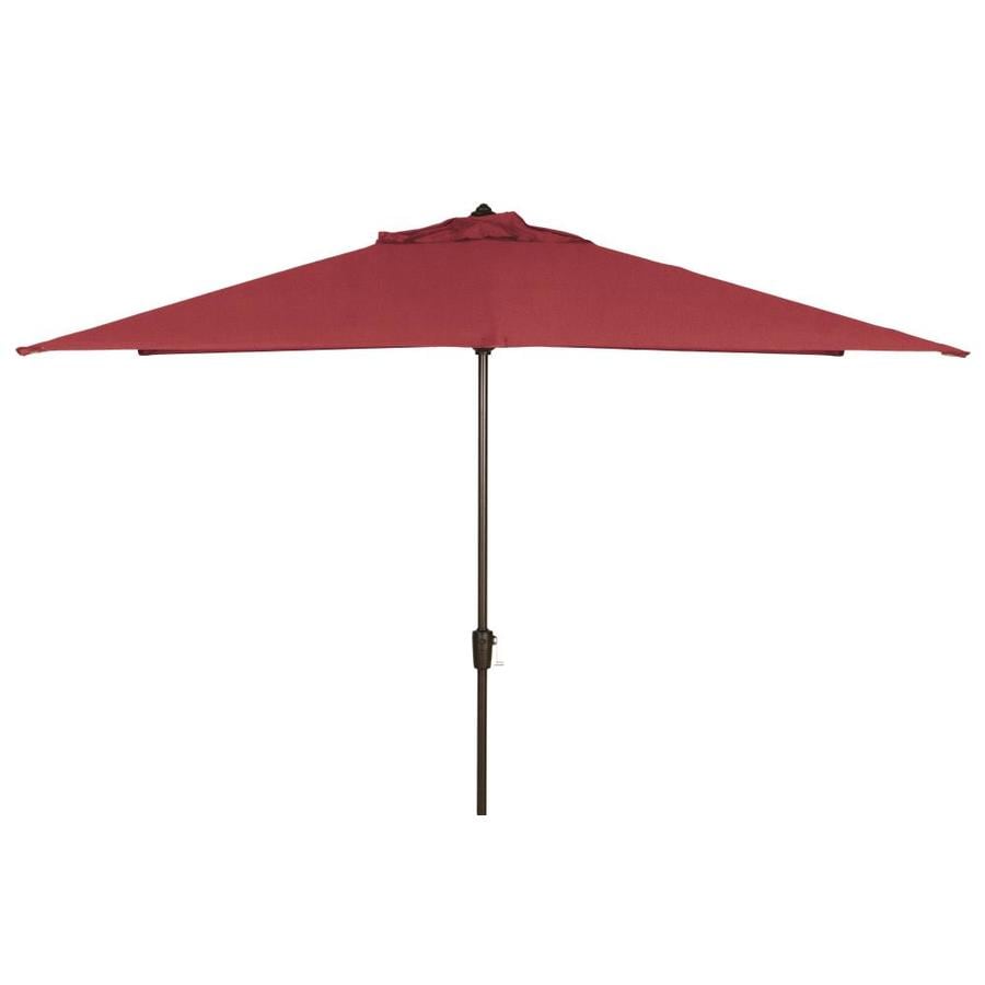 Simply Shade Red Market 10 5 Ft No Tilt Rectangular Patio Umbrella