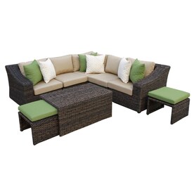 Williams Patio Furniture Sets At Lowes Ae Outdoor Williams 5 Piece Resin Frame Patio Conversation Set With Canvas Heather Beige
