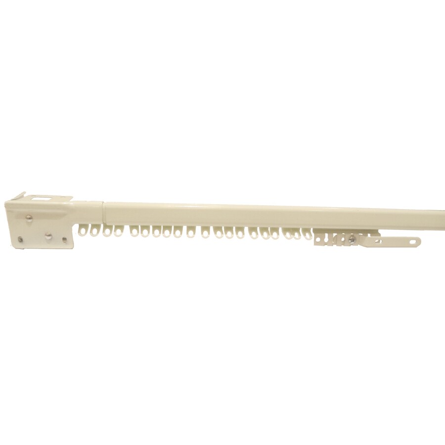 Project Source 48 In To 84 In Off White Steel Traverse Curtain Rod