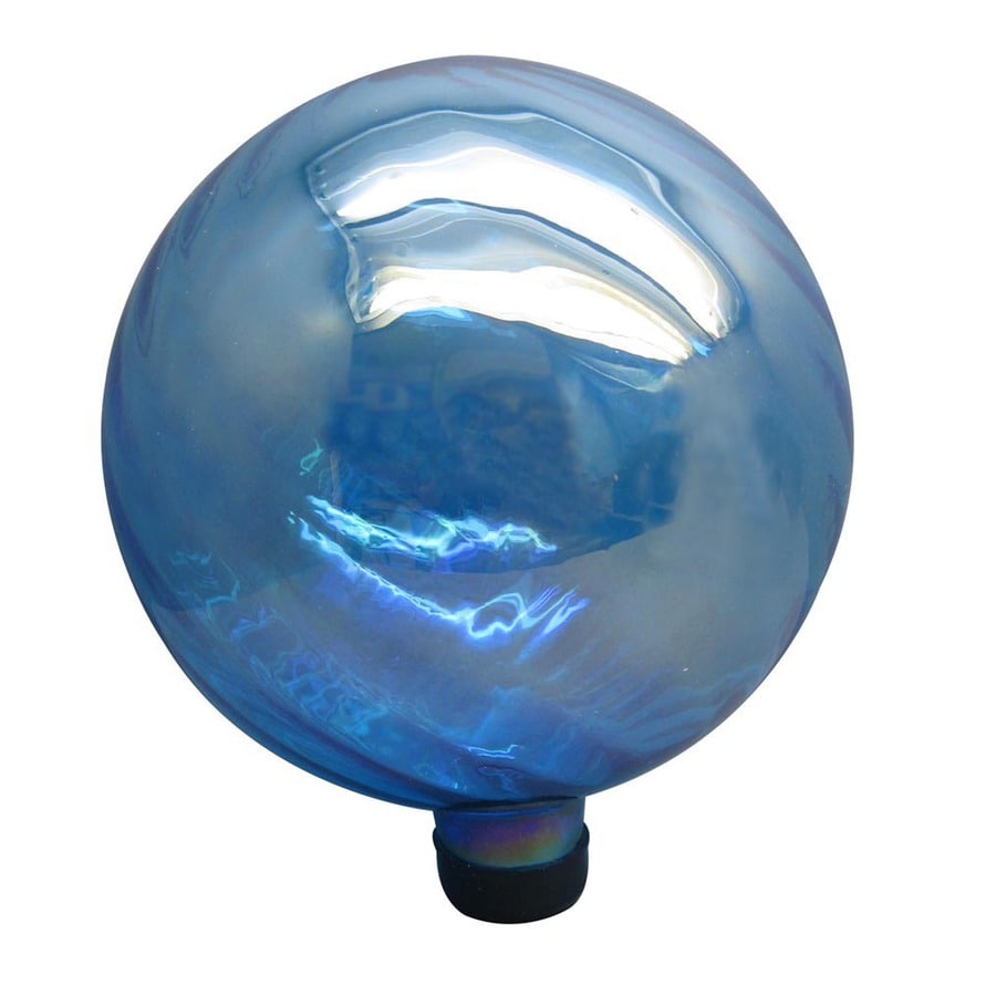 11.8-in Blue Sun Garden Globe Garden Treasures Hand-Blown Glass Gazing Ball