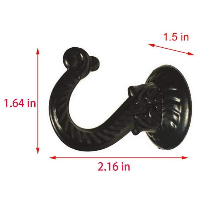 Style Selections 2.25in Black Aluminum Traditional Plant Hook(s) in the Plant Hooks department
