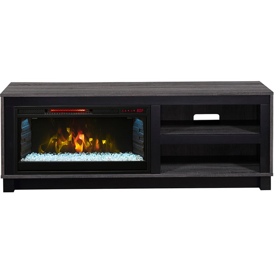 Scott Living 56 In W Grey Oak Infrared Quartz Electric Fireplace