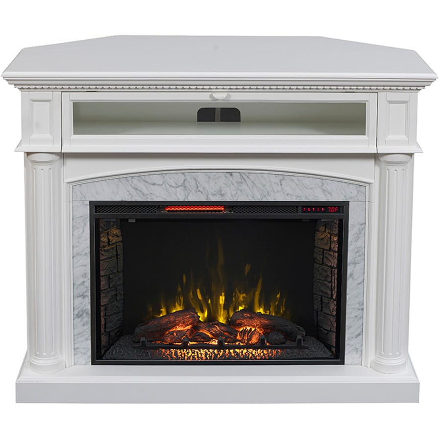 Scott Living 54 In W 5 200 Btu White Painted Mdf Infrared Quartz