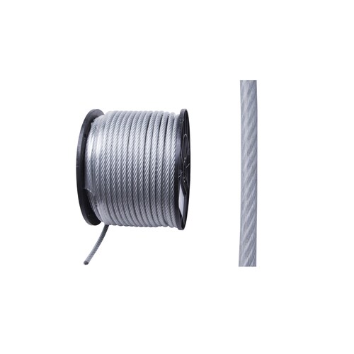 Blue Hawk 1ft 1/4in Weldless GalvanizedVinyl Coated Steel Cable (By