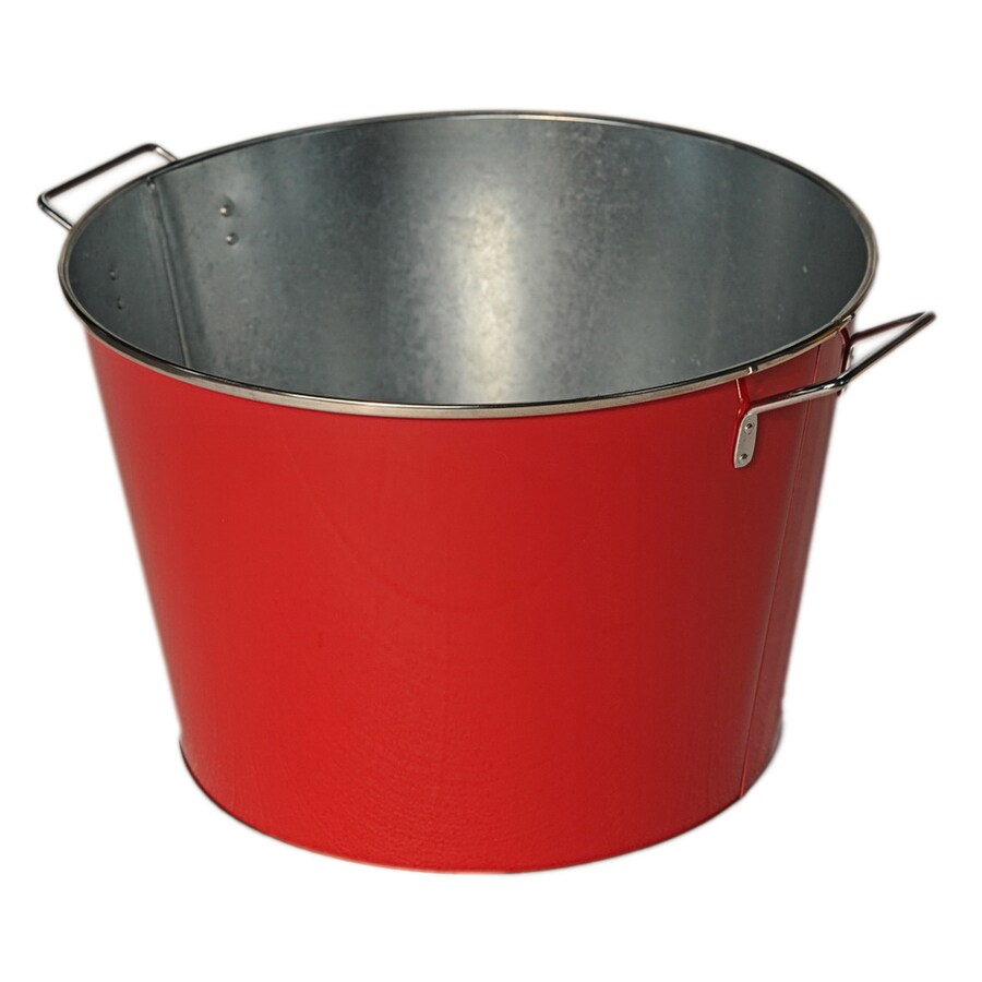 Garden Treasures Red Ice Bucket at