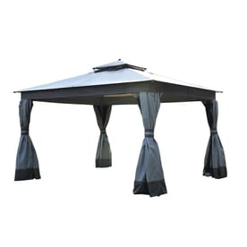 Gazebo Parts Accessories At Lowes Allen Roth Gray Screen Kit