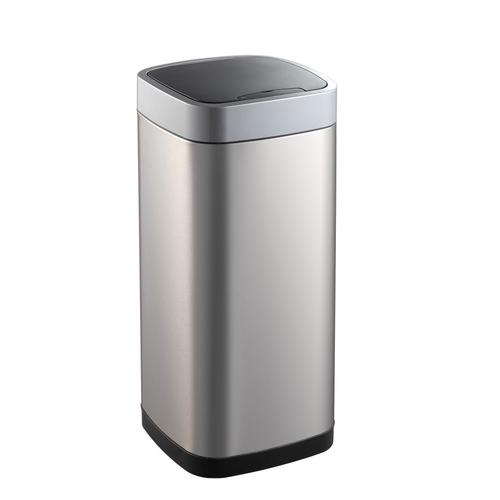 EKO 50-Liter Stainless Steel Metal Touchless Trash Can with Lid at ...