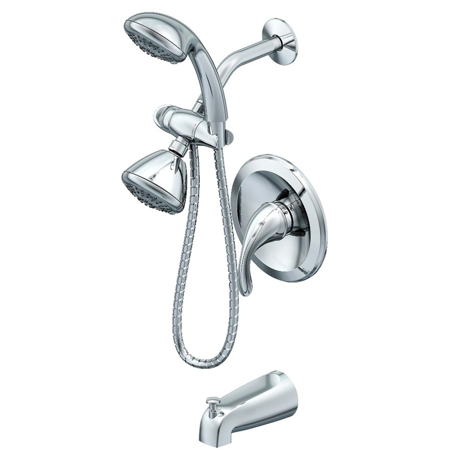 Aquasource Polished Chrome 1 Handle Bathtub And Shower Faucet With