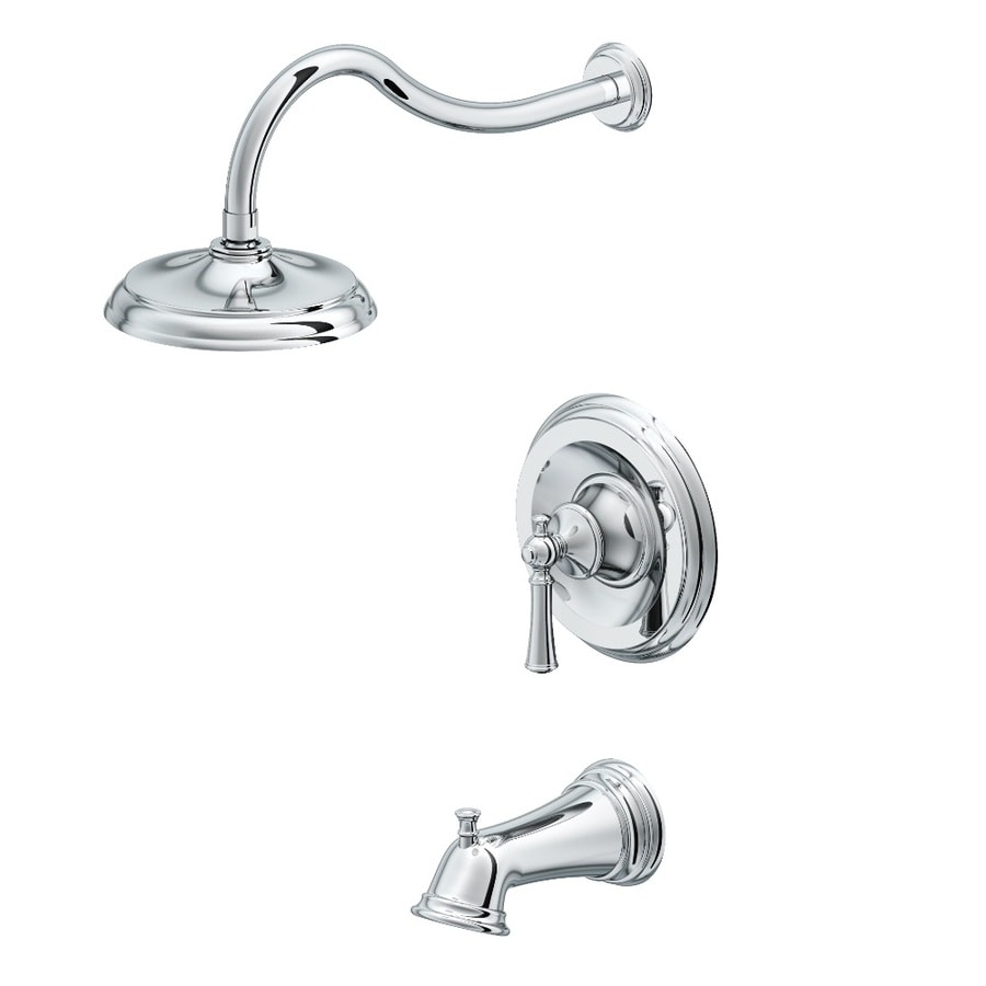 Aquasource Glyndon Polished Chrome 1 Handle Faucet With Valve At