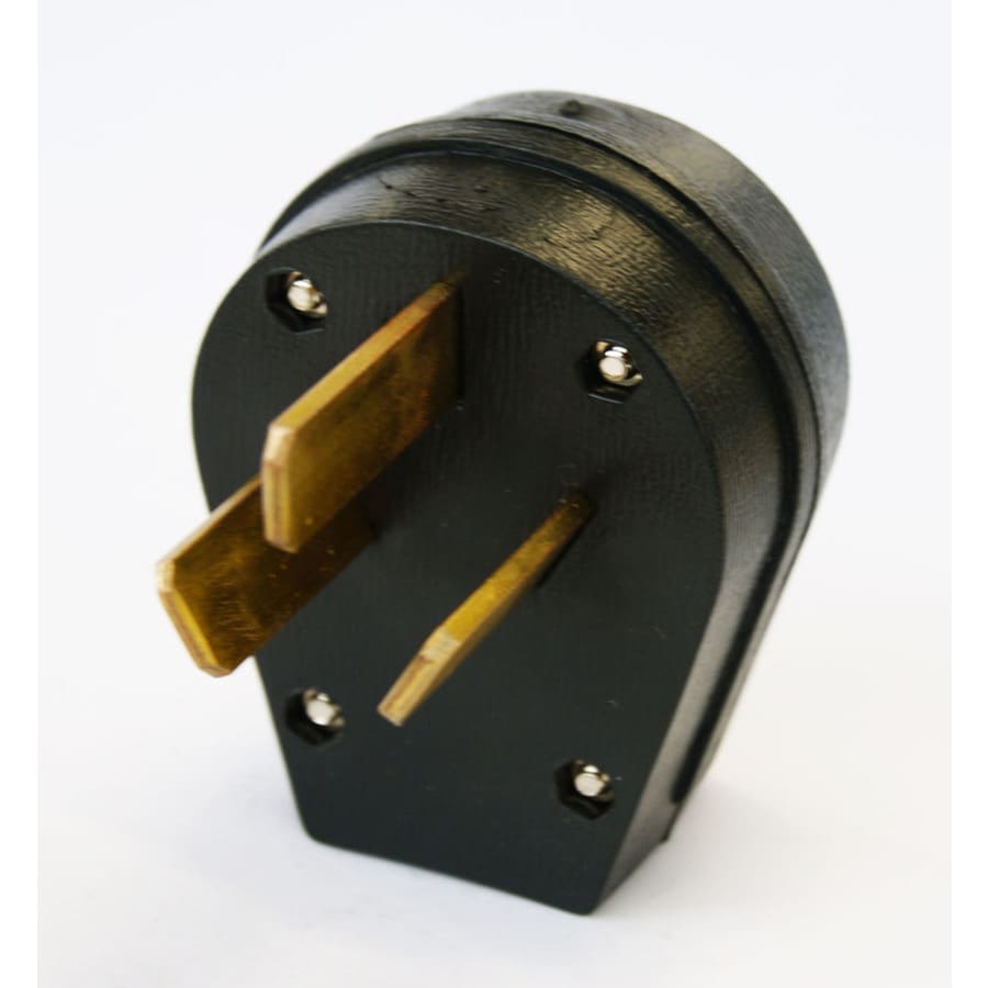 Shop Utilitech 50-Amp 125/250-Volt Black 3-Wire Plug at ... wiring 30 amp 4 wire rv receptacle 