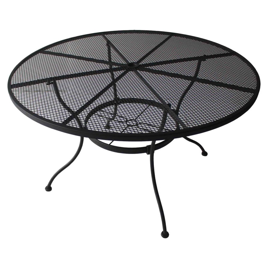 Shop Garden Treasures Davenport 48 In W X 48 In L Round Steel Dining Table At