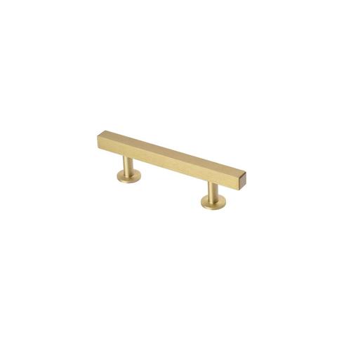 Lews Hardware Square Bar 3 In Center To Center Brass Brushed Square Bar Cabinet Door Pull In 6934