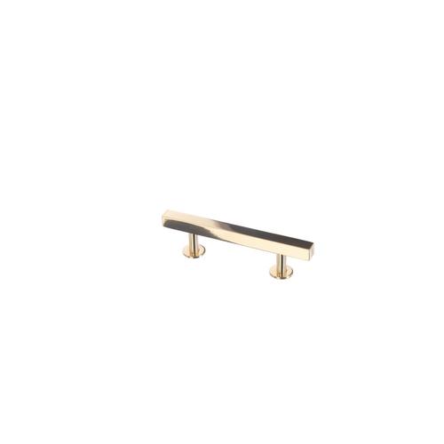 Lews Hardware Square Bar 3 In Center To Center Brass Polished Square Bar Cabinet Door Pull In 9377