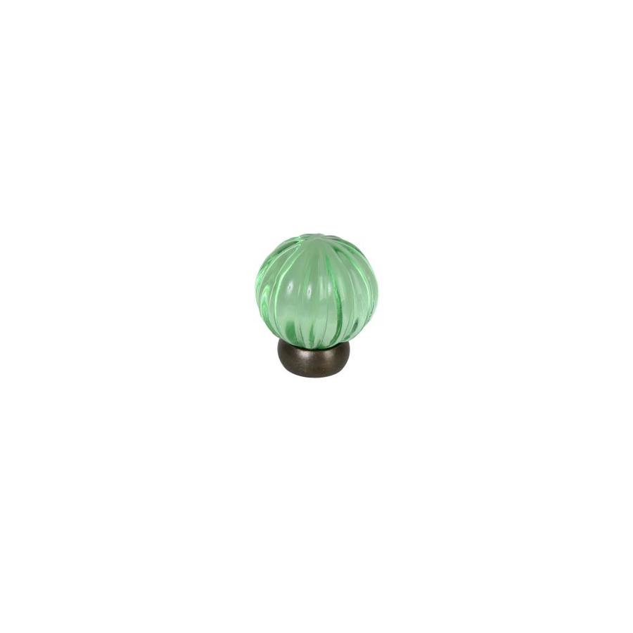 Lew S Hardware Melon Glass 1 25 In Transparent Green Oil Rubbed