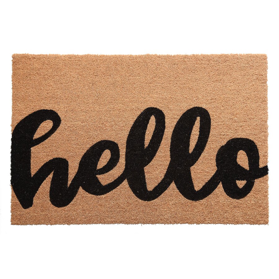 Black Rectangular Door Mat Common 2 Ft X 3 Ft Actual 24 In X