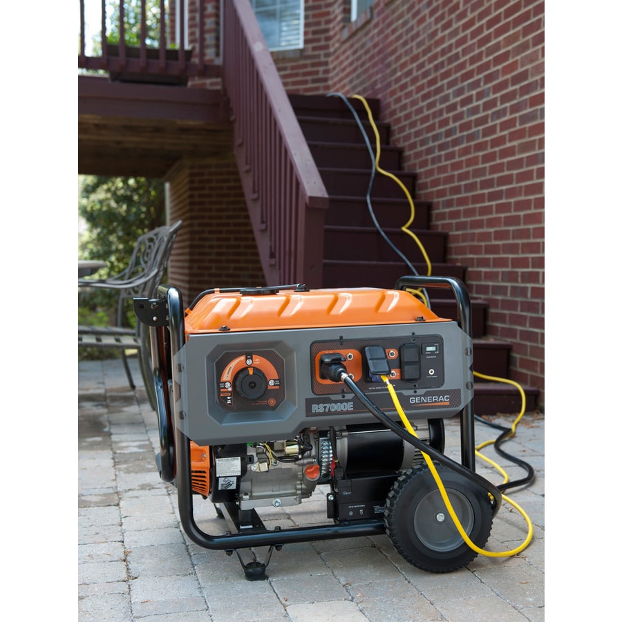 Generac Rapid Start 7000-Watt Gasoline Portable Generator (Cord Set ...