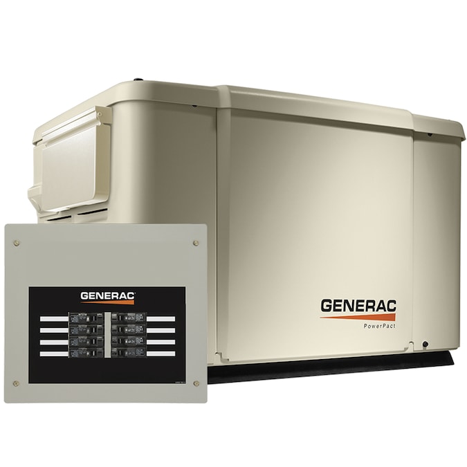 Generac Powerpact 7500 Watt Lp 6000 Watt Ng Standby Generator With Automatic Transfer Switch In The Home Standby Generators Department At Lowes Com
