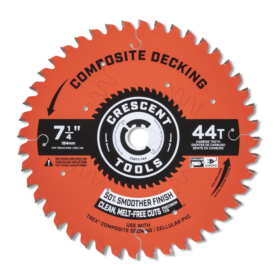 Crescent 71/4in 44Tooth Carbide Circular Saw Blade in the Circular