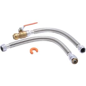 Liance Supply Lines Drain Hoses At Lowes Sharkbite 200 0 Psi Stainless Steel Water Heater Connector