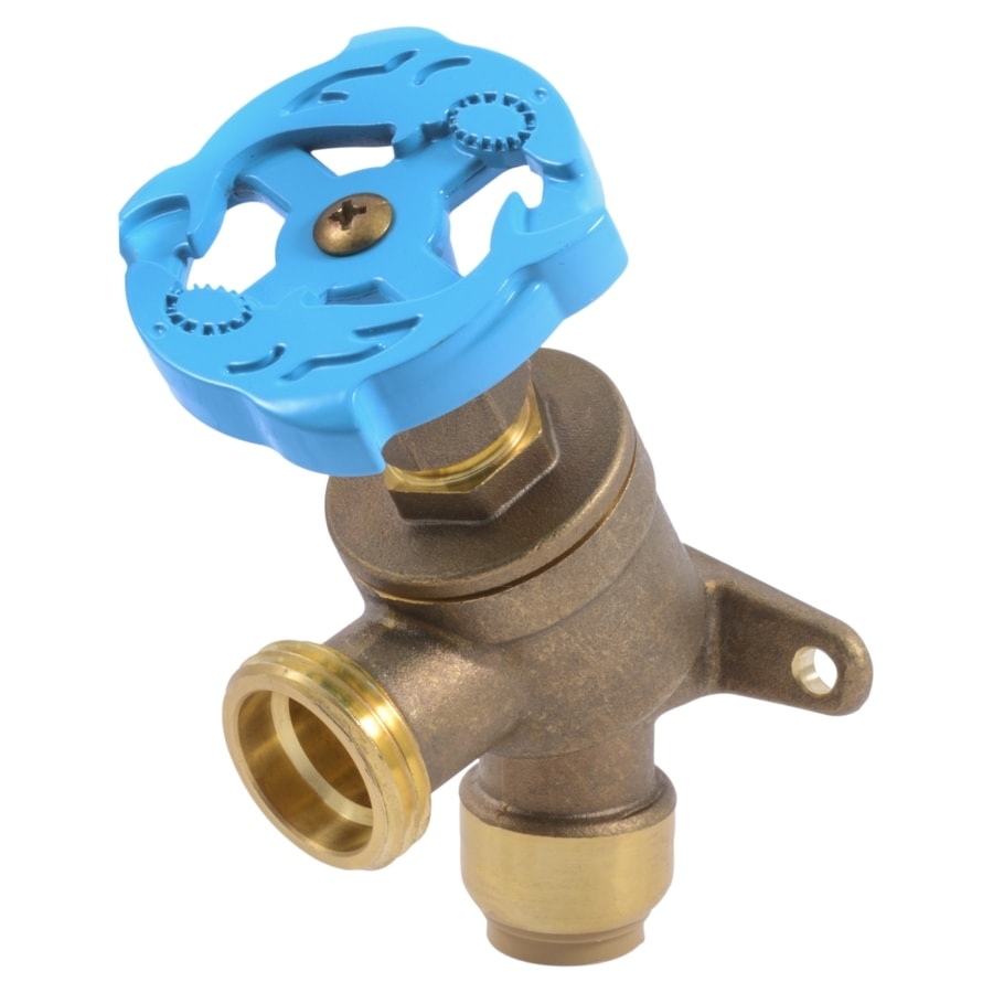 SharkBite L x 1/2in PushtoConnect Brass Multi Turn Hose Bibb at