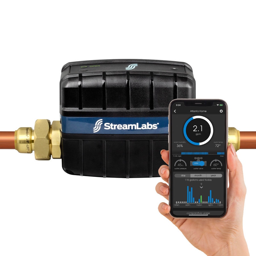 StreamLabs Control 3/4-in 3/4-in Indoor Smart Water Leak Detector with