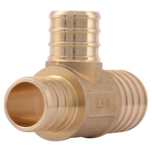 SharkBite Brass PEX Reducing tee Crimp Fitting in the PEX Pipe & Crimp