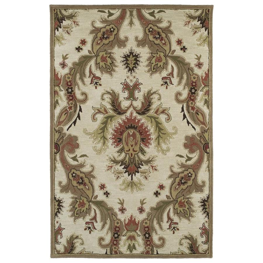 Kaleen Khazana 10 x 13 Wool Linen Damask Area Rug at
