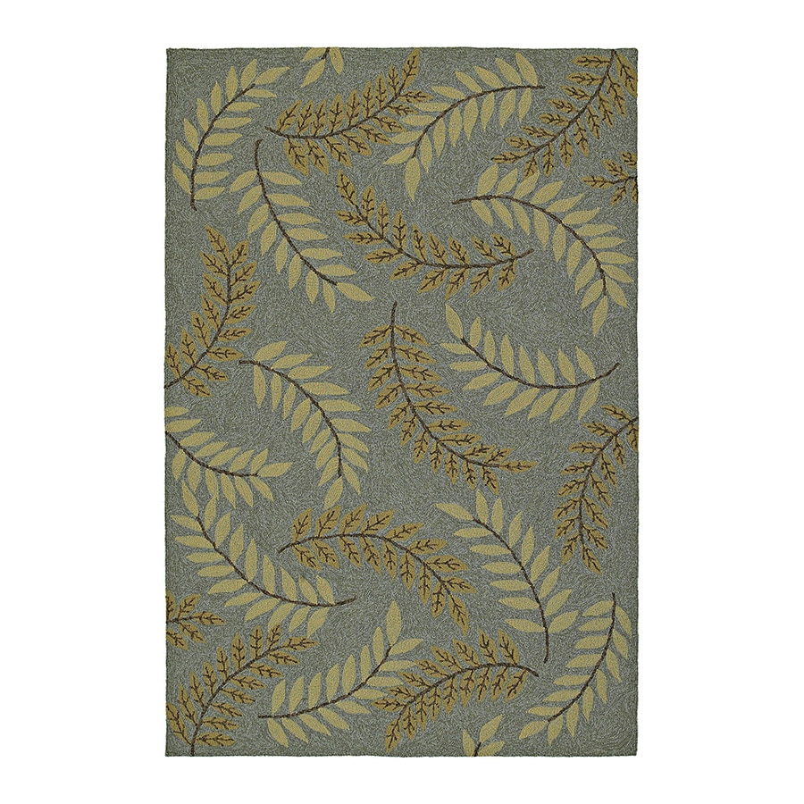 Kaleen 2013-66 23 Home and Porch 24-in x 36-in Rectangular Blue Floral Accent Rug