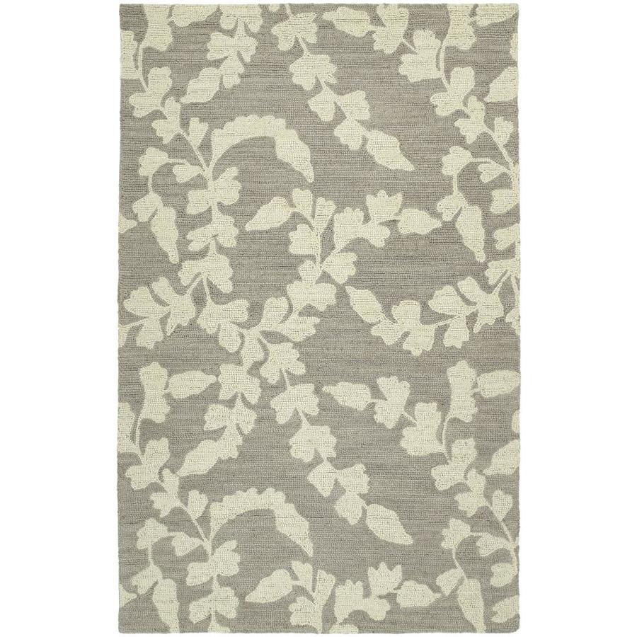 Kaleen Carriage 8 x 10 Wool Graphite Floral Area Rug at Lowes.com