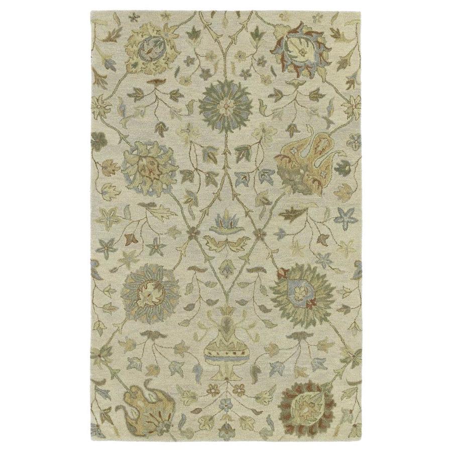 Kaleen Helena 5 x 8 Ivory Indoor Floral/Botanical Tropical Handcrafted Area Rug