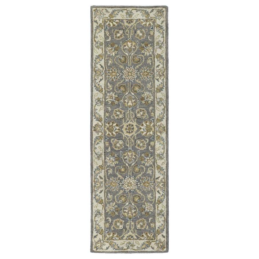 Kaleen Solomon Pewter Rectangular Indoor Handcrafted Oriental Runner ...