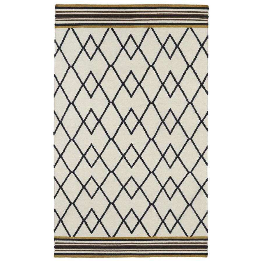 Kaleen Nomad 8 X 8 (ft) Wool Black Square Geometric Area Rug at Lowes.com