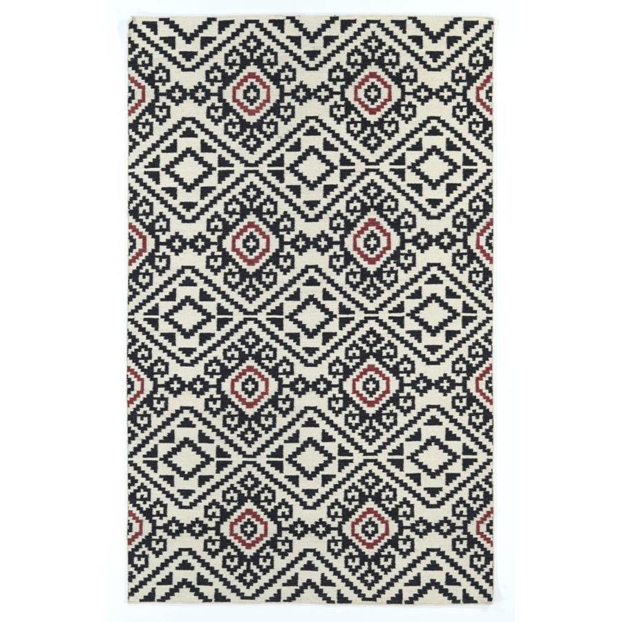 Kaleen Nomad 8 X 8 (ft) Wool Black Square Geometric Area Rug in the ...