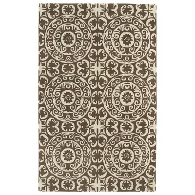 Kaleen Evolution 10 x 13 Brown Indoor Damask Handcrafted Area Rug Kaleen Evolution 10 x 13 Brown Indoor Damask Handcrafted Area Rug