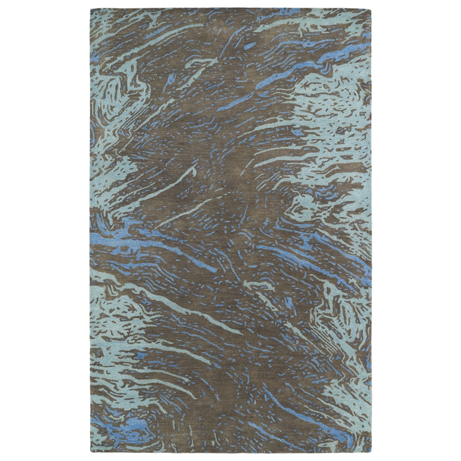 Kaleen Brushstrokes 4 x 6 Chocolate Indoor Distressed/Overdyed Bohemian/Eclectic Handcrafted Area Rug
