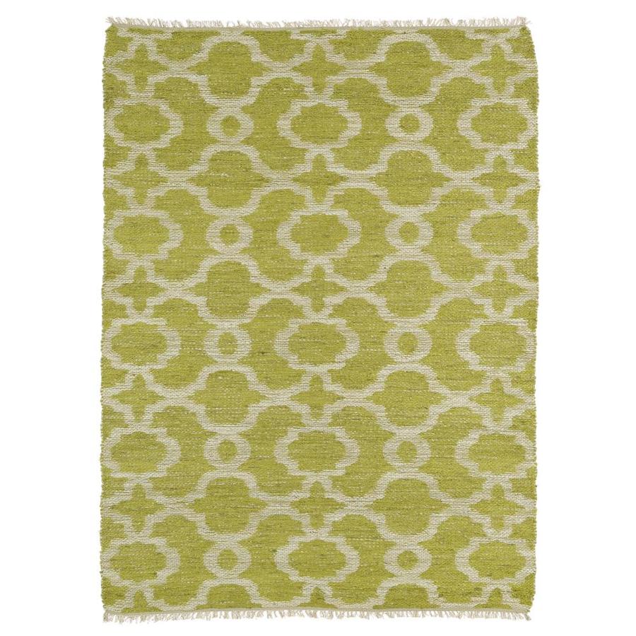 Kaleen Kenwood Lime Green Rectangular Indoor Handcrafted Oriental Throw