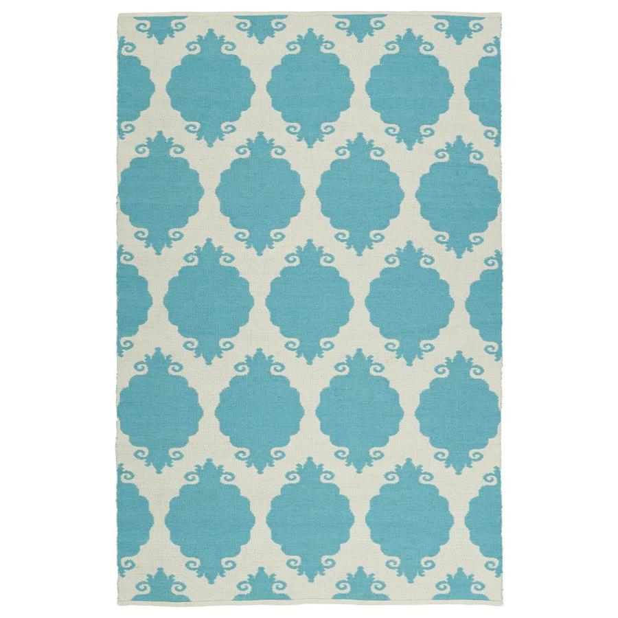 Kaleen Brisa Turquoise Indoor/Outdoor Handcrafted Coastal Throw Rug