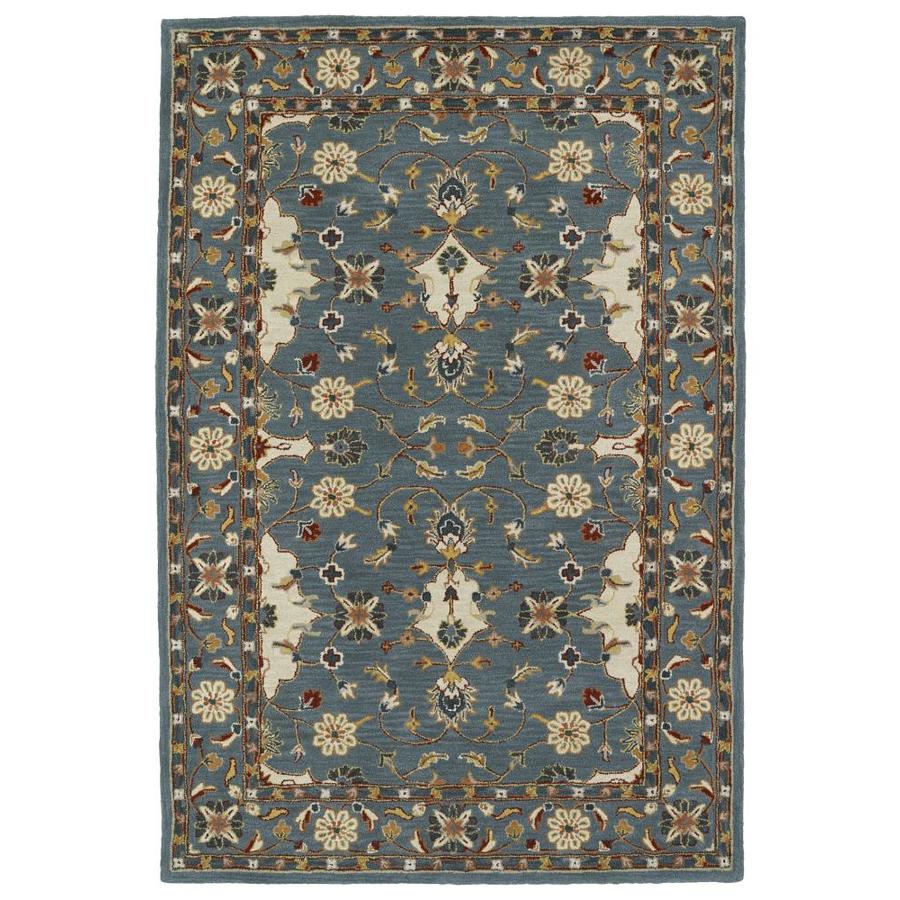 Kaleen Middleton Teal Indoor Handcrafted Oriental Area Rug 8 x