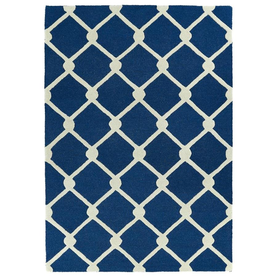 Kaleen Spaces 2 x 3 Black Indoor Trellis Mid-Century Modern Handcrafted Throw Rug