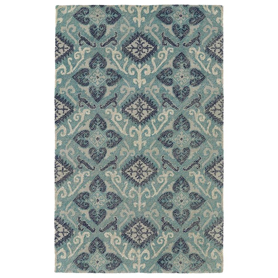 Kaleen Weathered Teal Indoor Outdoor Handcrafted Distressed Kaleen Weathered Teal Indoor Outdoor Handcrafted Distressed Area Rug Common 3 X 8