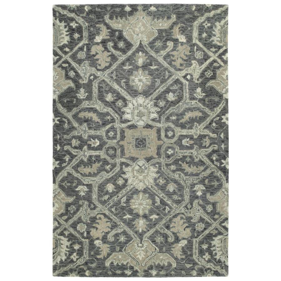 Kaleen Chancellor Graphite Rectangular Indoor Handcrafted Mid Kaleen Chancellor Graphite Rectangular Indoor Handcrafted Mid Century Modern Area Rug Common 10 X 14 Actual Ft W L