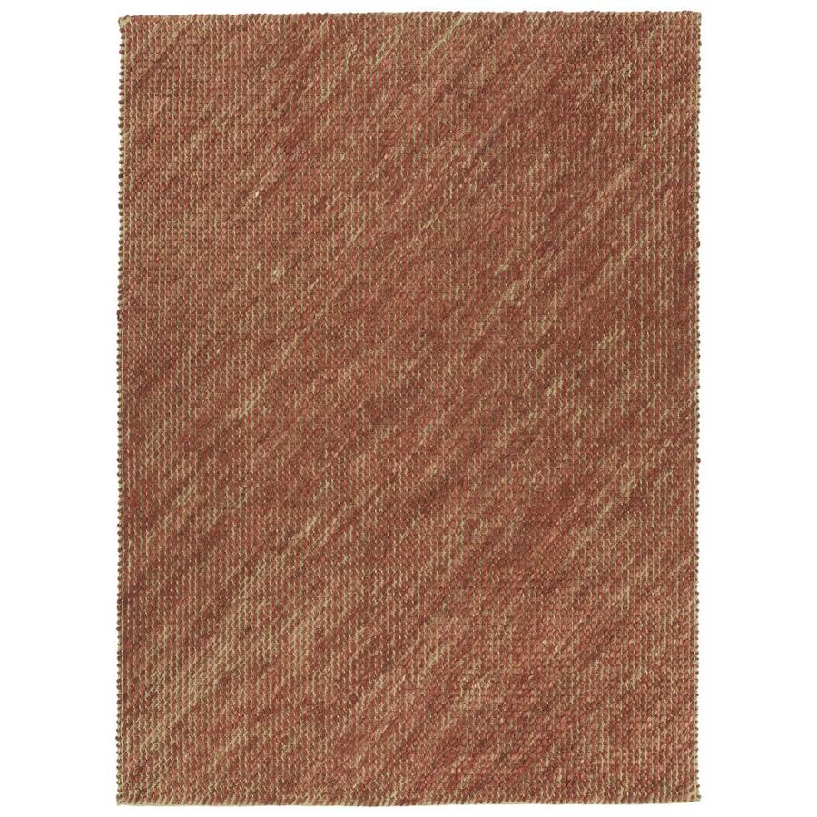 Kaleen Tulum Rust Rectangular Indoor Handcrafted Mid-Century Modern Area Rug